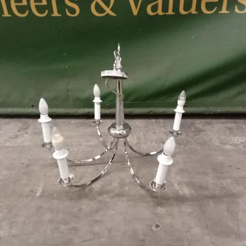 QUALITY DESIGNER SILVER CANDELABRA CEILING LIGHT