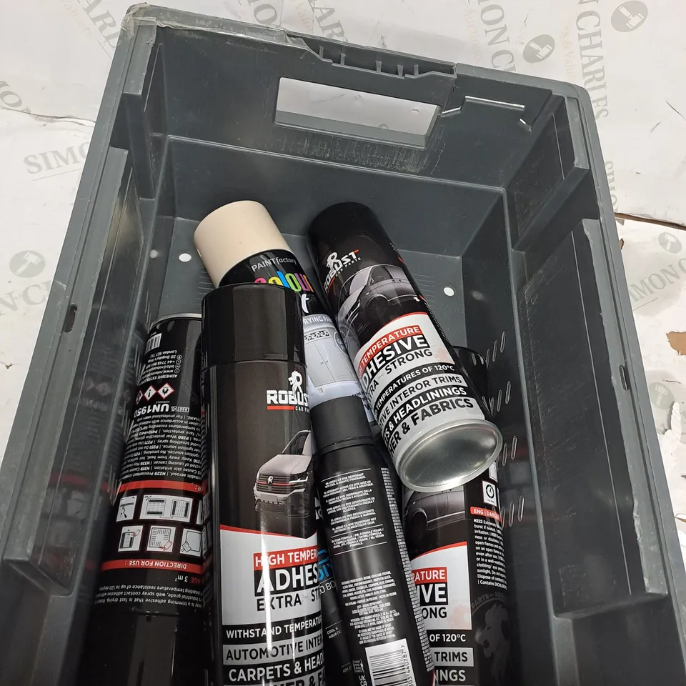 ASSORTED AEROSOLS TO INCLUDE ADIDAS BODY SPRAY , SPRAY PAINT , ADHESIVE  ,  ETC - COLLECTION ONLY 