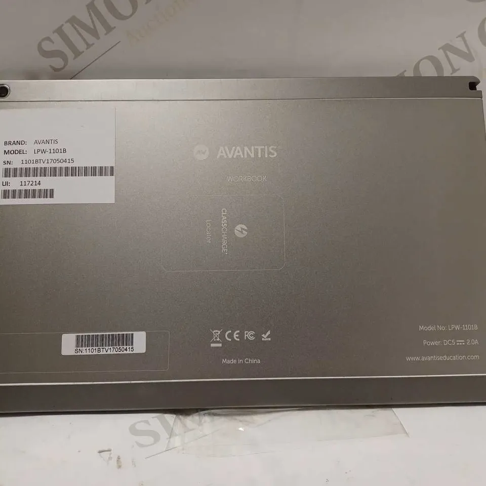 AVANTIS LPW-1101B WORKBOOK TABLET 