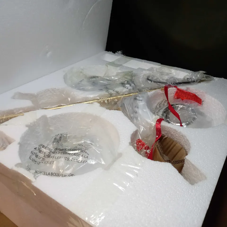 BOXED/PACKAGED SPHERE STEM/ANTIQUE BRASS LIGHT FITTING