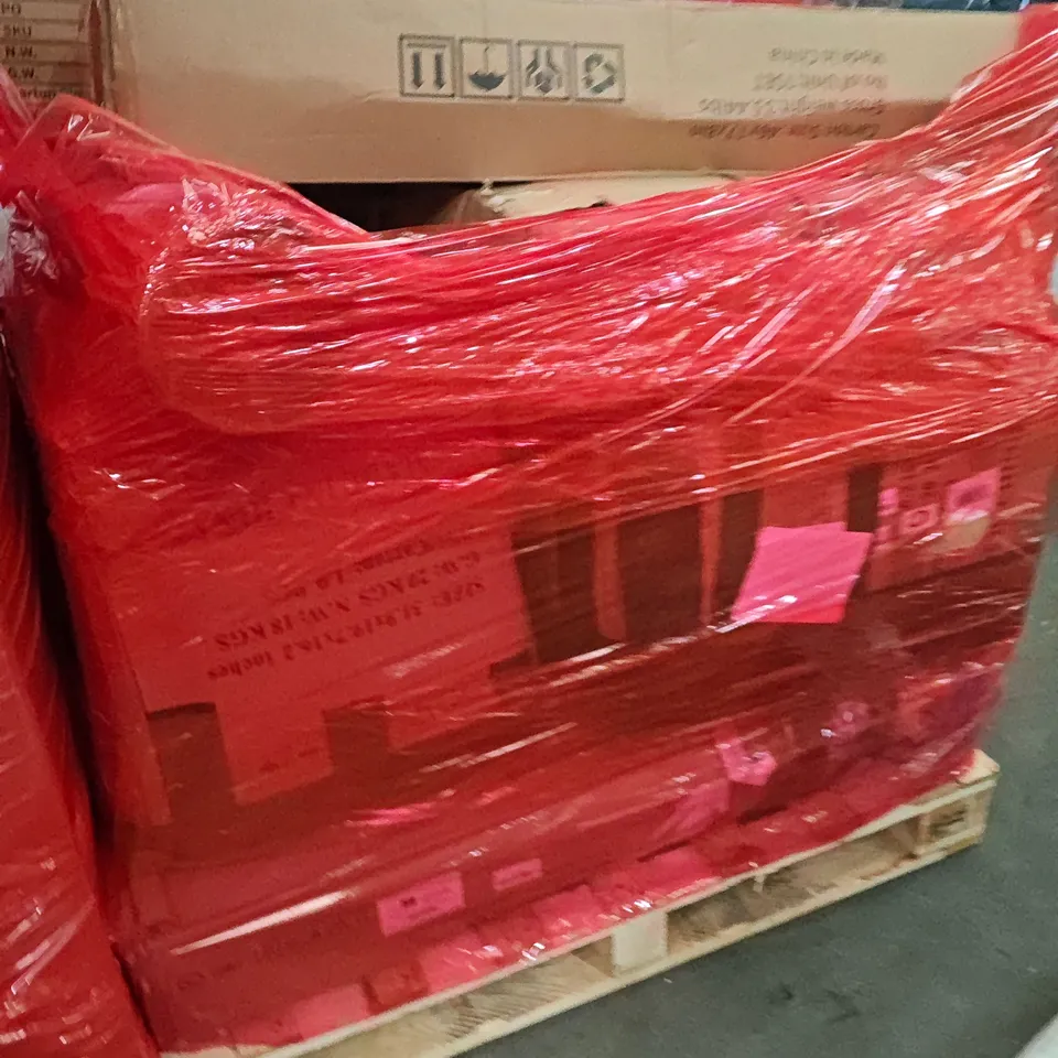 PALLET OF ASSORTED HOUSEHOLD GOODS AND PRODUCTS TO INCLUDE;WEED BARRIER,ETC