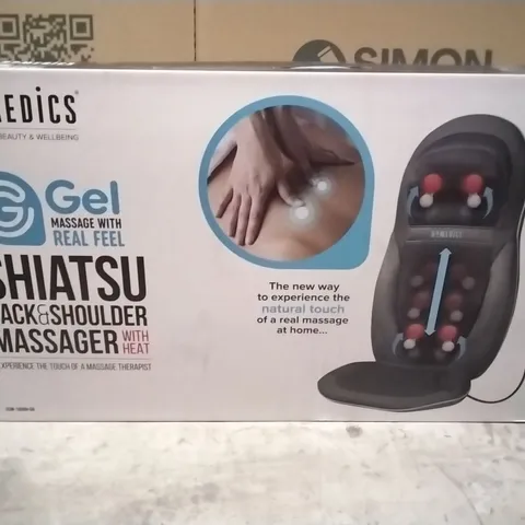 BOXED AS NEW HOMEDICS SHIATSU BACK AND SHOULDER MASSAGERS WITH HEAT