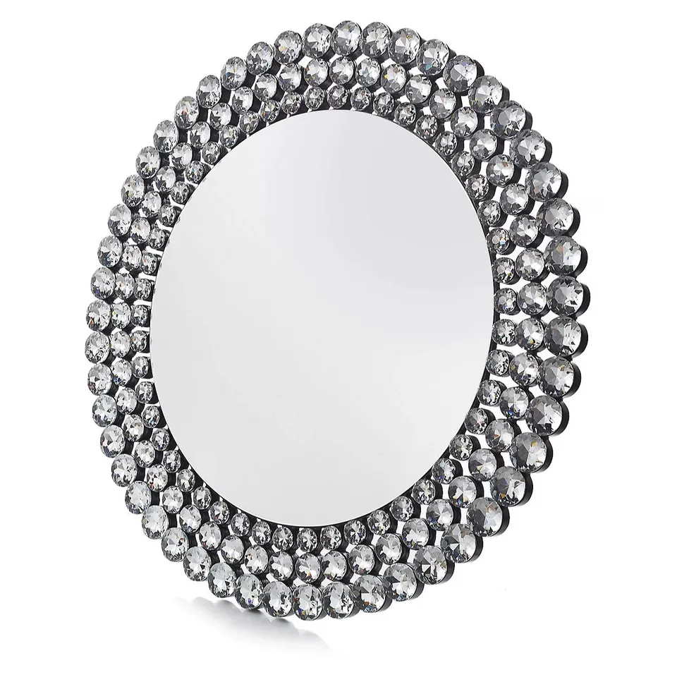 JM BY JULIEN MACDONALD SIGNATURE CIRCULAR CRYSTAL WALL MIRROR