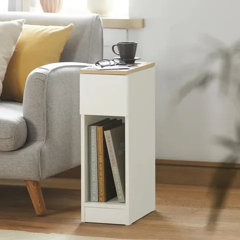 BOXED JAYSHAUN NIGHTSTAND - WHITE/NATURAL (1 BOX)