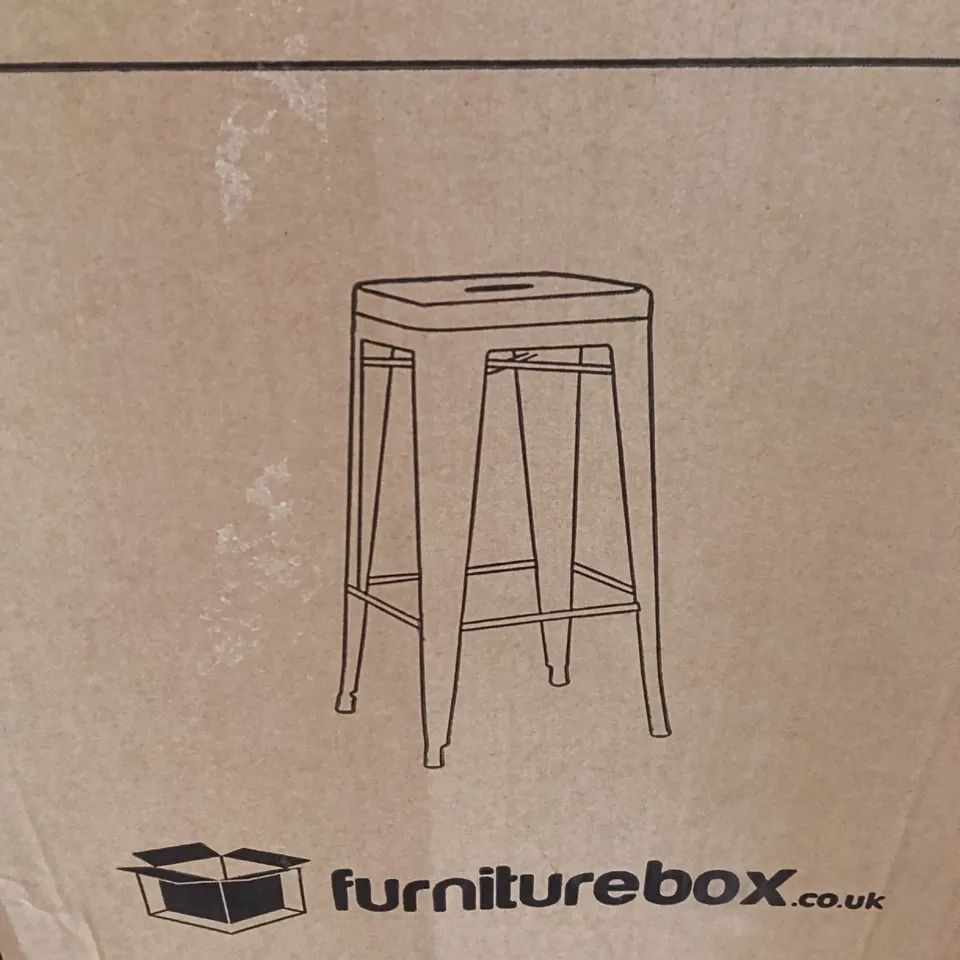BOXED COLTON BAR STOOLS - WHITE (1 BOX)