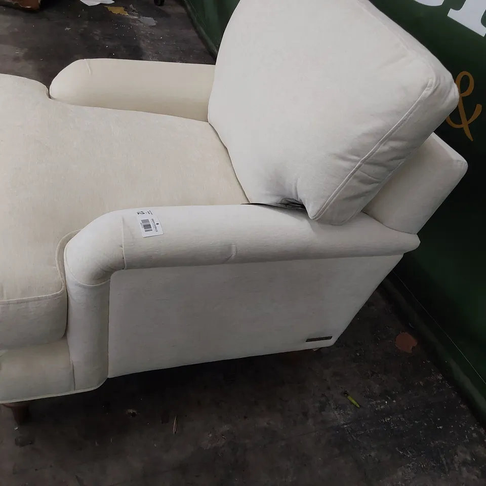 QUALITY BRITISH MADE LOUNGE Co EASY CHAIR NATURAL FABRIC