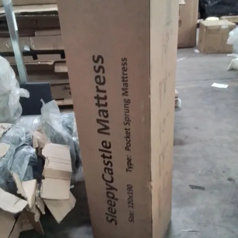 BOXED GFW SLEEPYCASTLE POCKET SPRUNG MATTRESS WHITE SMALL DOUBLE