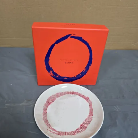 OTTOLENGHI BY SERAX PLATE SET OF 2 – WHITE WITH SWIRL-STRIPE RED