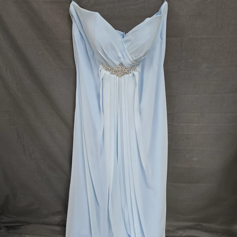 SERENADE PALE BLUE SEQUIN BRIDESMAID DRESS - SIZE 18