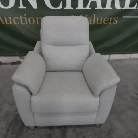 DESIGNER G PLAN MADE SPENCER SWIFT OATMEAL FABRIC ARMCHAIR