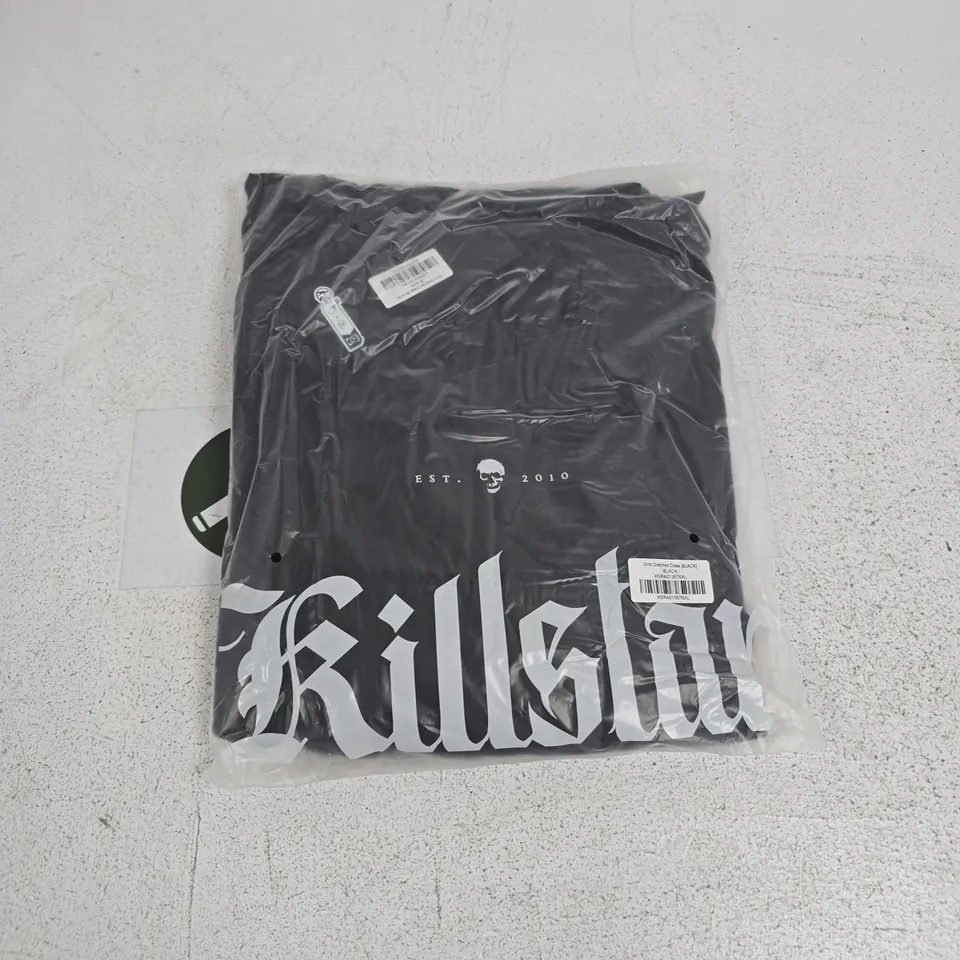 LOT OF APPROXIMATELY 20 BRAND NEW KILLSTAR GRIM GRETCHEN DRESSES IN BLACK - ALL SIZE XL