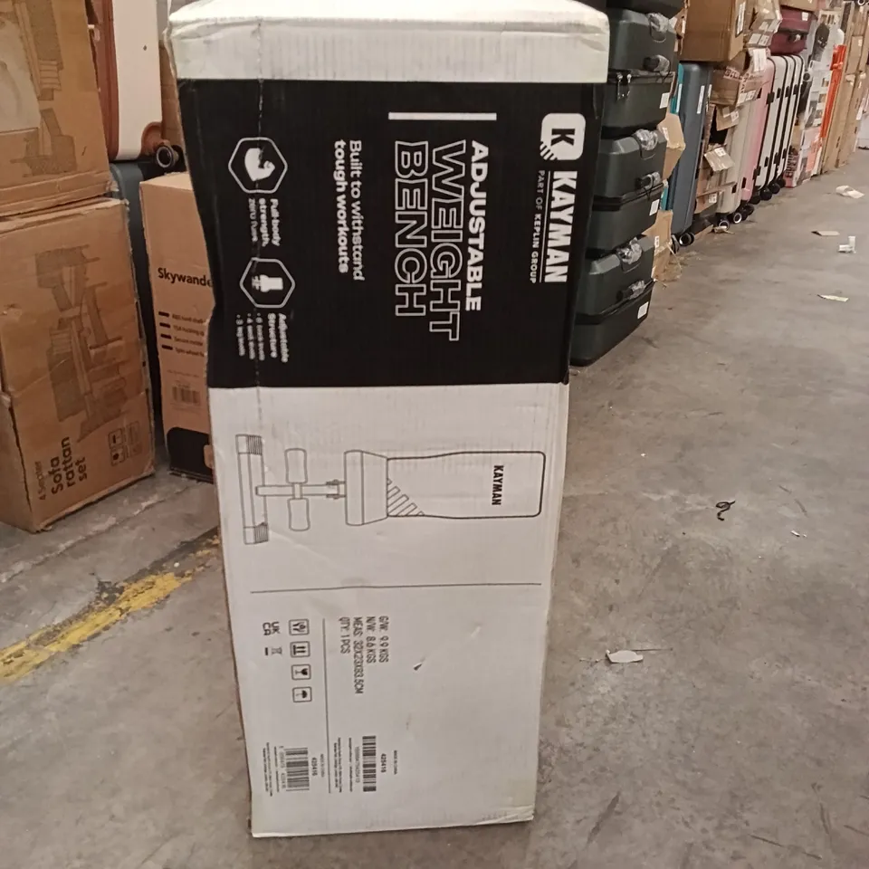 BOXED KEPLIN KAYMAN ADJUSTABLE WEIGHT BENCH 