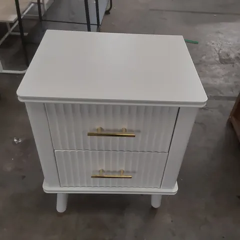 DESIGNER 2 DRAWER BEDSIDE TABLE