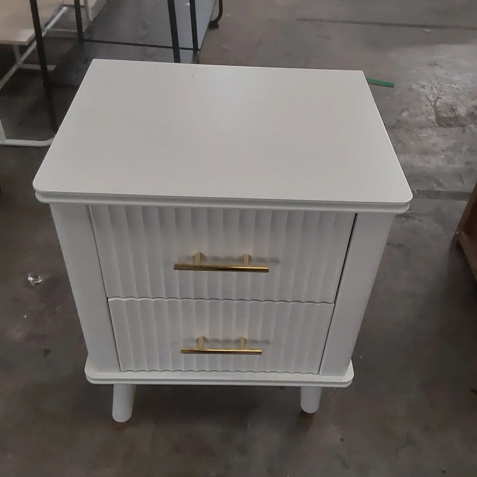 DESIGNER 2 DRAWER BEDSIDE TABLE