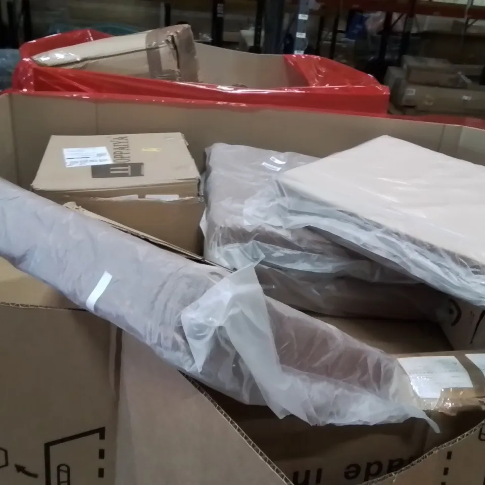 PALLET OF ASSORTED HOUSEHOLD GOODS AND PRODUCTS TO INCLUDE;TRAY,CUSHIONS,ROLLER BLINDS