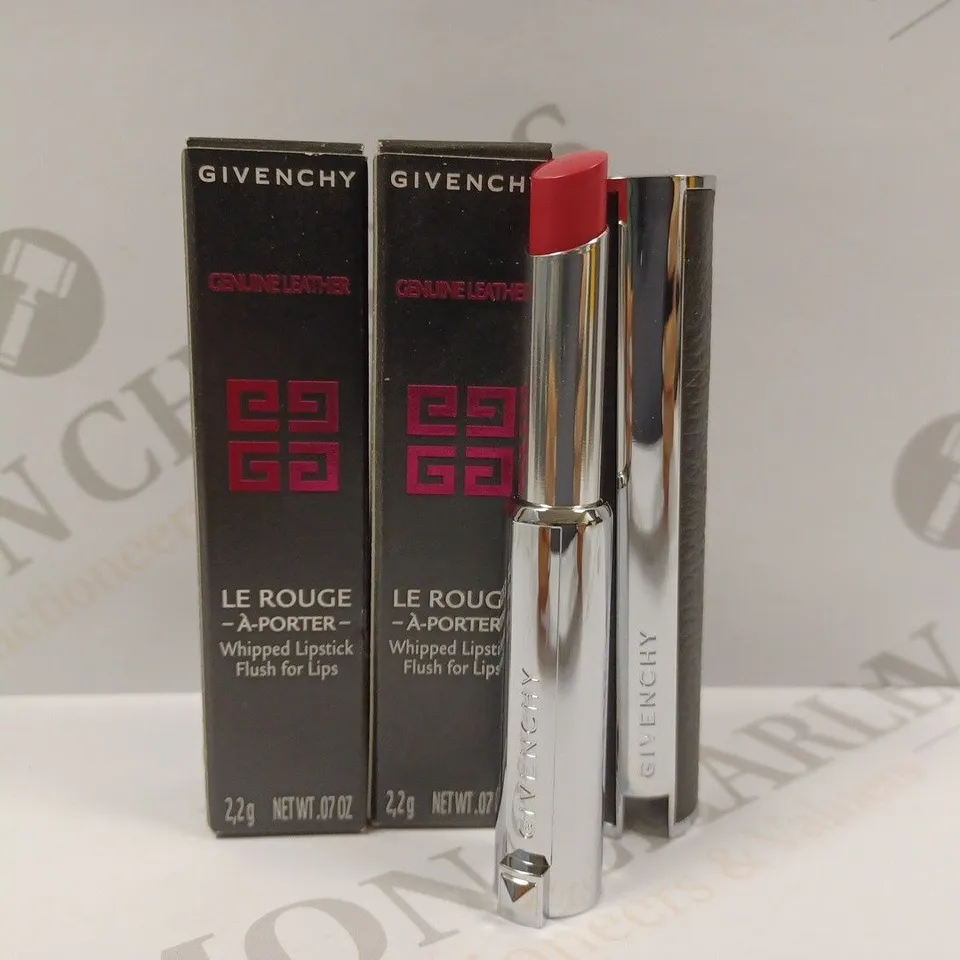 LOT OF 2 GIVENCHY LE ROUGE WHIPPED LIPSTICKS - #206 CORAIL DECOLLETE