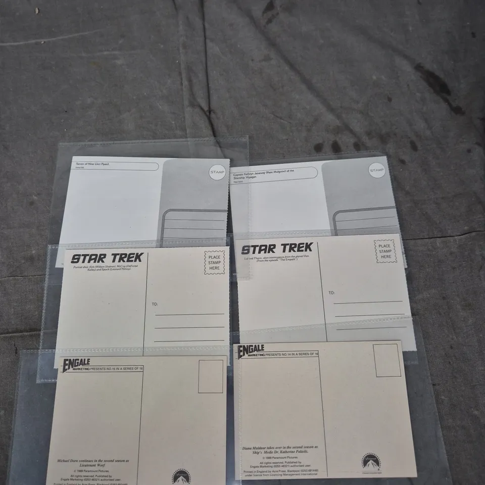 11 X STAR TREK THEMED RETRO POSTCARDS 