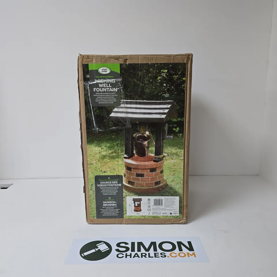 SMART SOLAR WISHING WELL FOUNTAIN – GARDEN ORNAMENT (SOLAR POWERED)