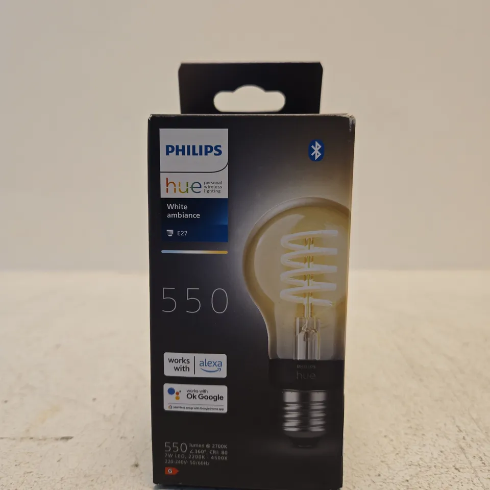 PHILIPS HUE WHITE AMBIANCE E27 LED BULB 550LM – BOXED