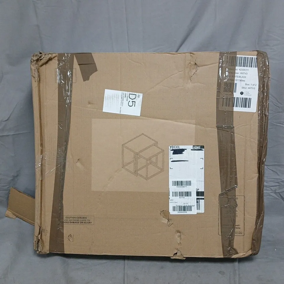 BOXED ORAN NEST OF TABLES - BLACK/WHITE