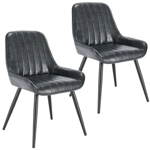BOXED PAIR OF KNIGHTON CHAIRS - GREY