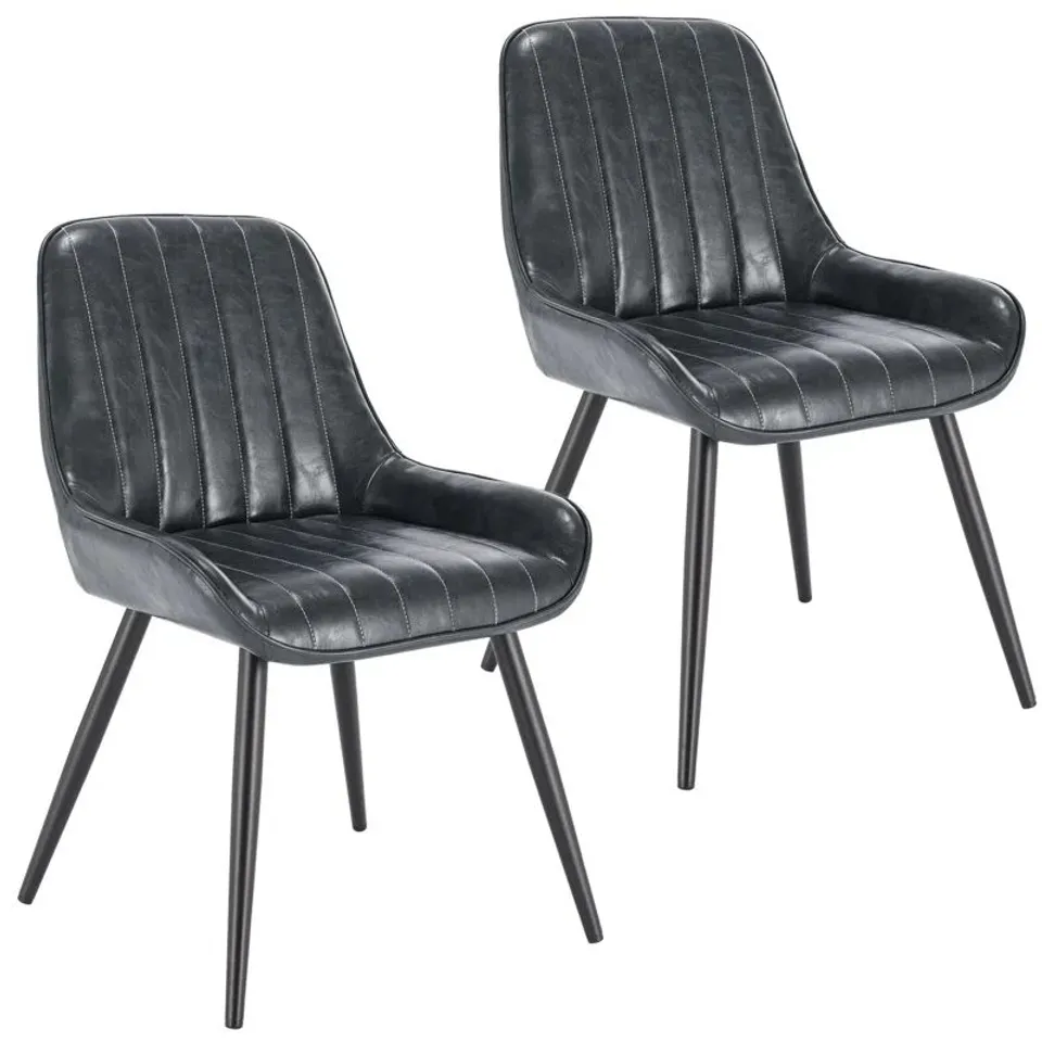 BOXED PAIR OF KNIGHTON CHAIRS - GREY