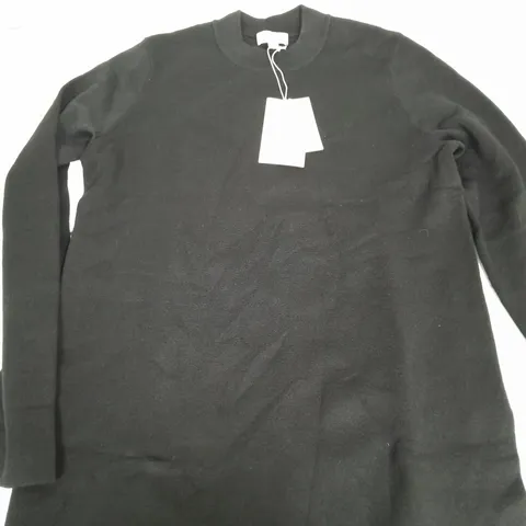 COS BLACK HIGH RISE NECK JUMPER - SMALL