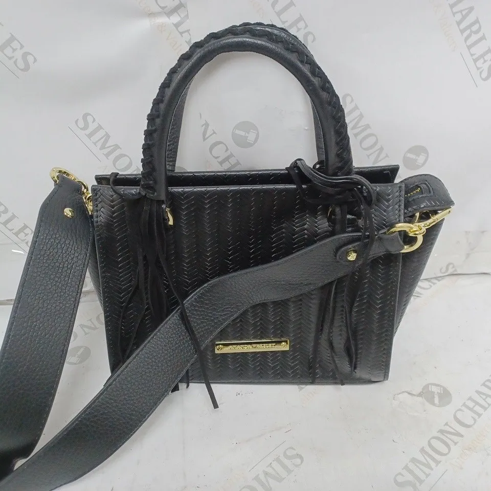 AMANDA WAKELEY THE MINI JACKMAN MEDIUM MULTIWAY BAG BLACK WEAVE