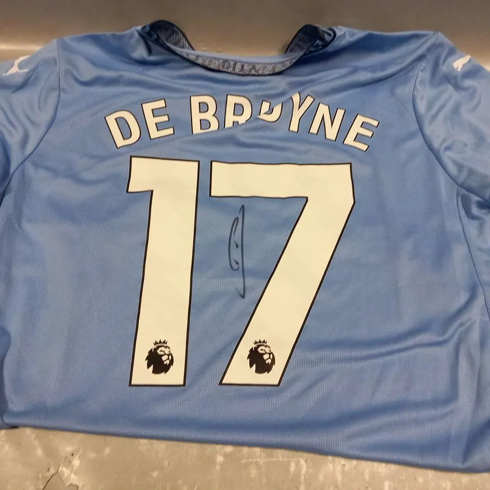 SIGNED KEVIN DE BRUYNE MANCHESTER CITY HOME JERSEY