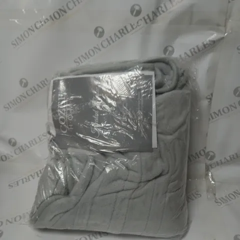 BOXED COZEE HOME VELVETSOFT HEATED THROW IN LIGHT GREY