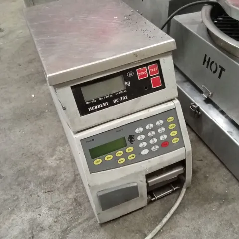 HERBERT BC-702 CHECK-WEIGHING SCALE & LABELER 