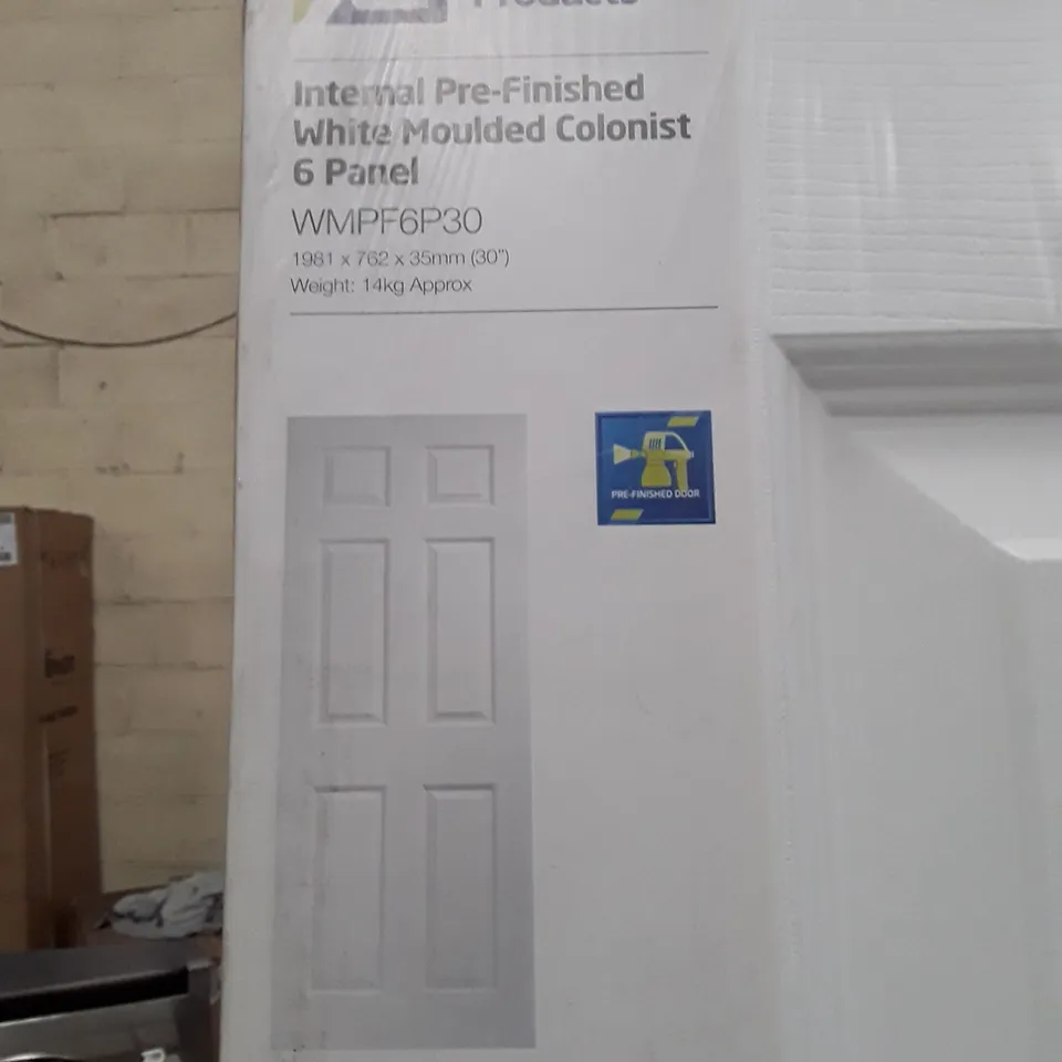 XL JOINERY INTERNAL PRE-FINISHED WHITE MOULDED COLONIST 6 PANEL DOOR 1981×762×35MM