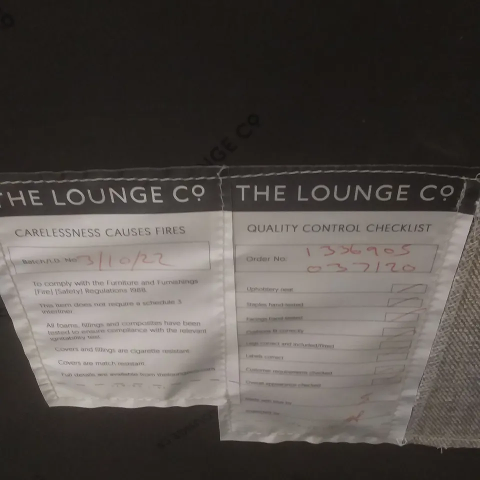 QUALITY BRITISH DESIGNER LOUNGE CO. COLETTE FOOTSTOOL GREY FABRIC