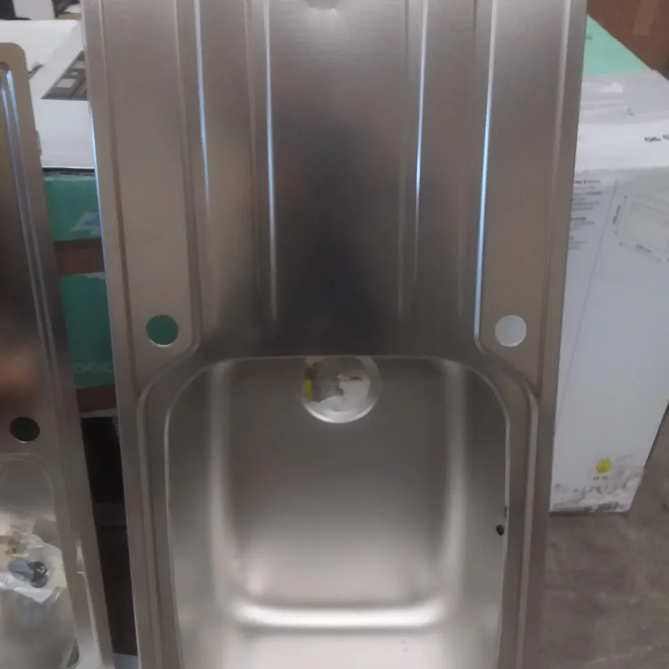 STAINLESS STEEL 1 BOWL SINK + DRAINER