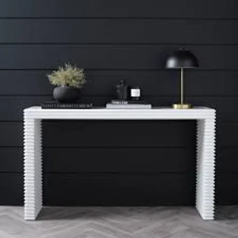 BOXED ZEN WHITE CONSOLE TABLE (1 BOX)