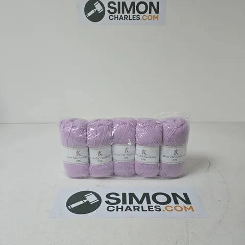 PURPLE DK YARN – 5 X SKEINS, GOOD OLD FASHIONED DK