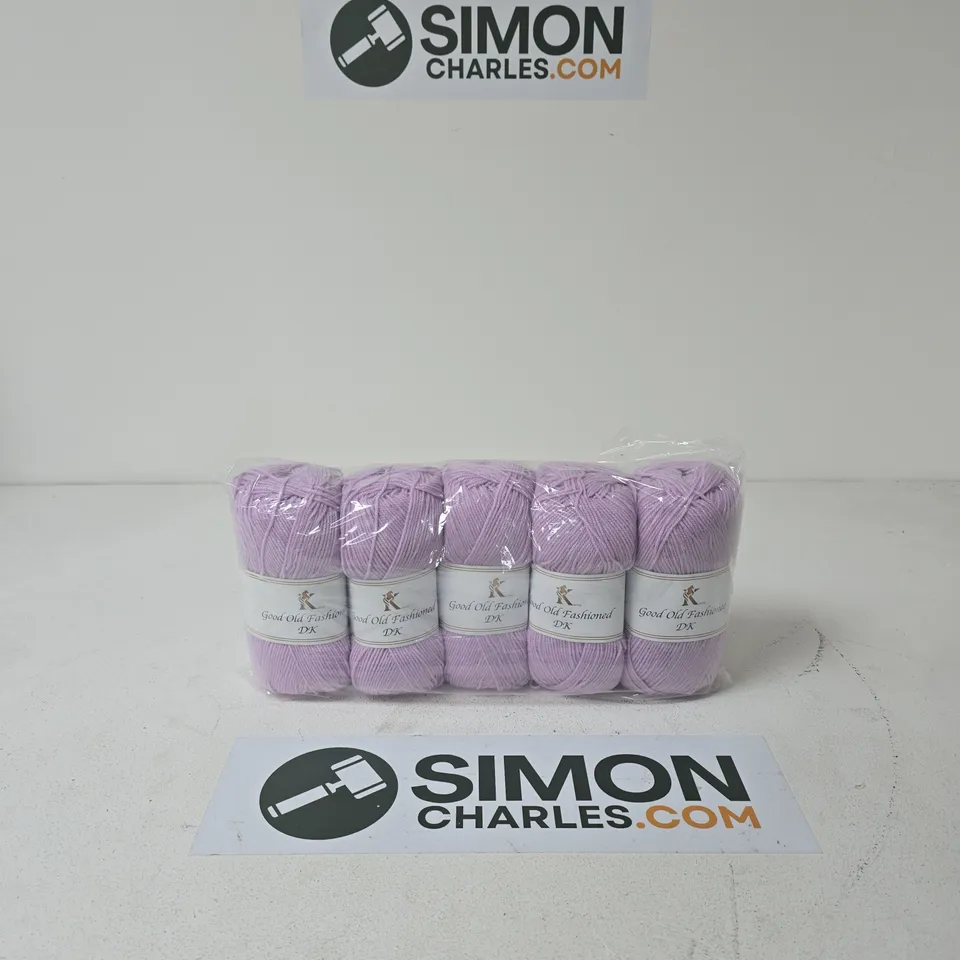PURPLE DK YARN – 5 X SKEINS, GOOD OLD FASHIONED DK