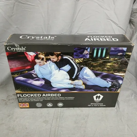 BOXED CRYSTALS FLOCKED AIRBED - DOUBLE