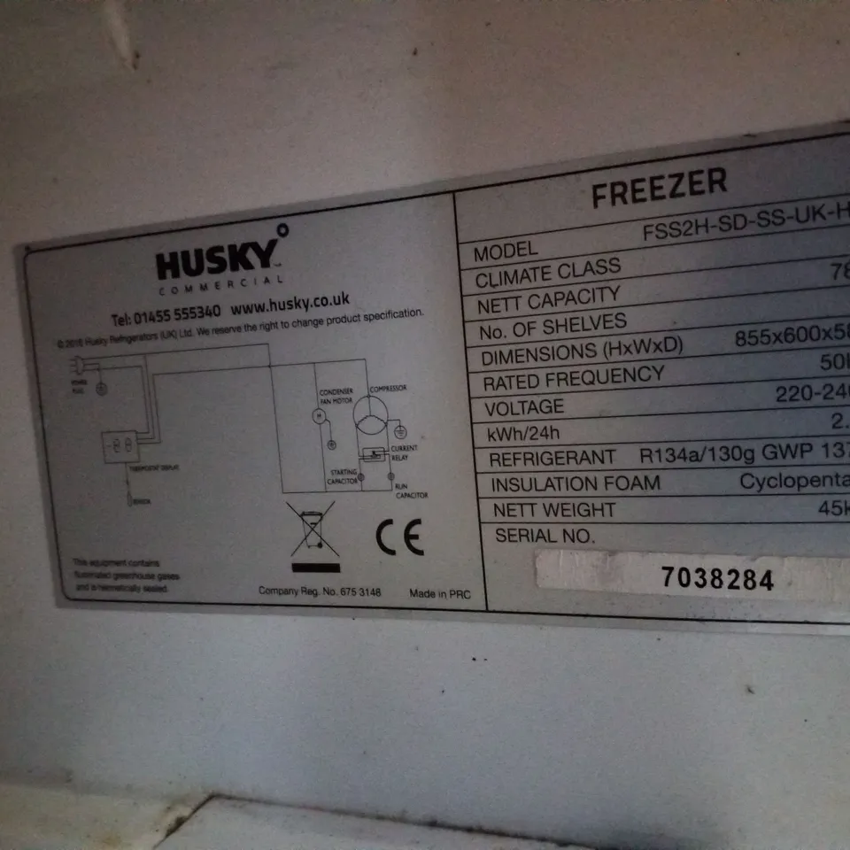 HUSKY FSS2H-SD-SS-UK-HT UNDERCOUNTER FREEZER