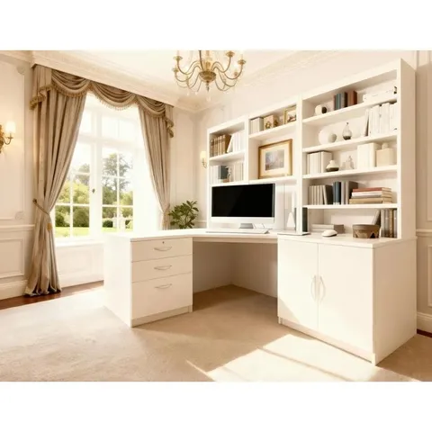 BOXED NEDROW CORNER COMPUTER DESK (7 BOXES)