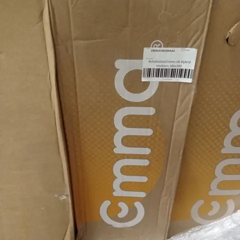 BOXED AND ROLLED MANUFACTURER REFURBISHED EMMA UK HYBRID MATTRESS 180 X 200CM (SUPERKING SIZE)
