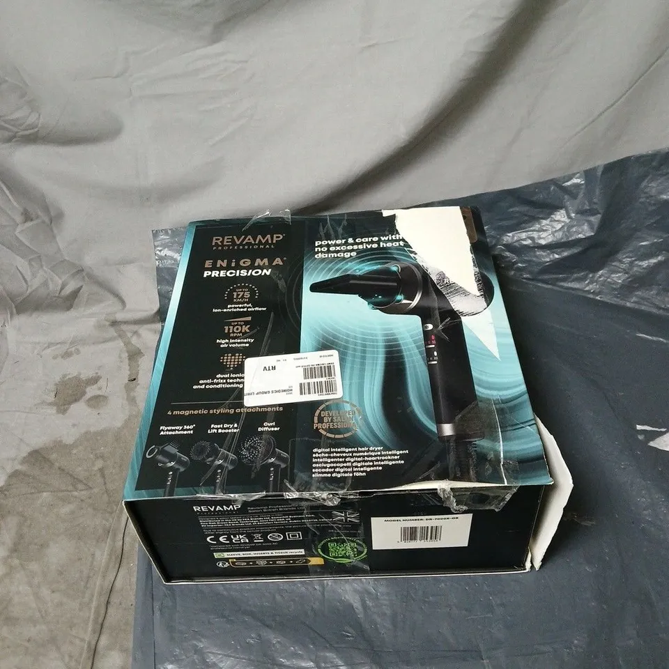 REVAMP ENIGMA PRECISION DIGITAL INTELLIGENT HAIR DRYER BOXED