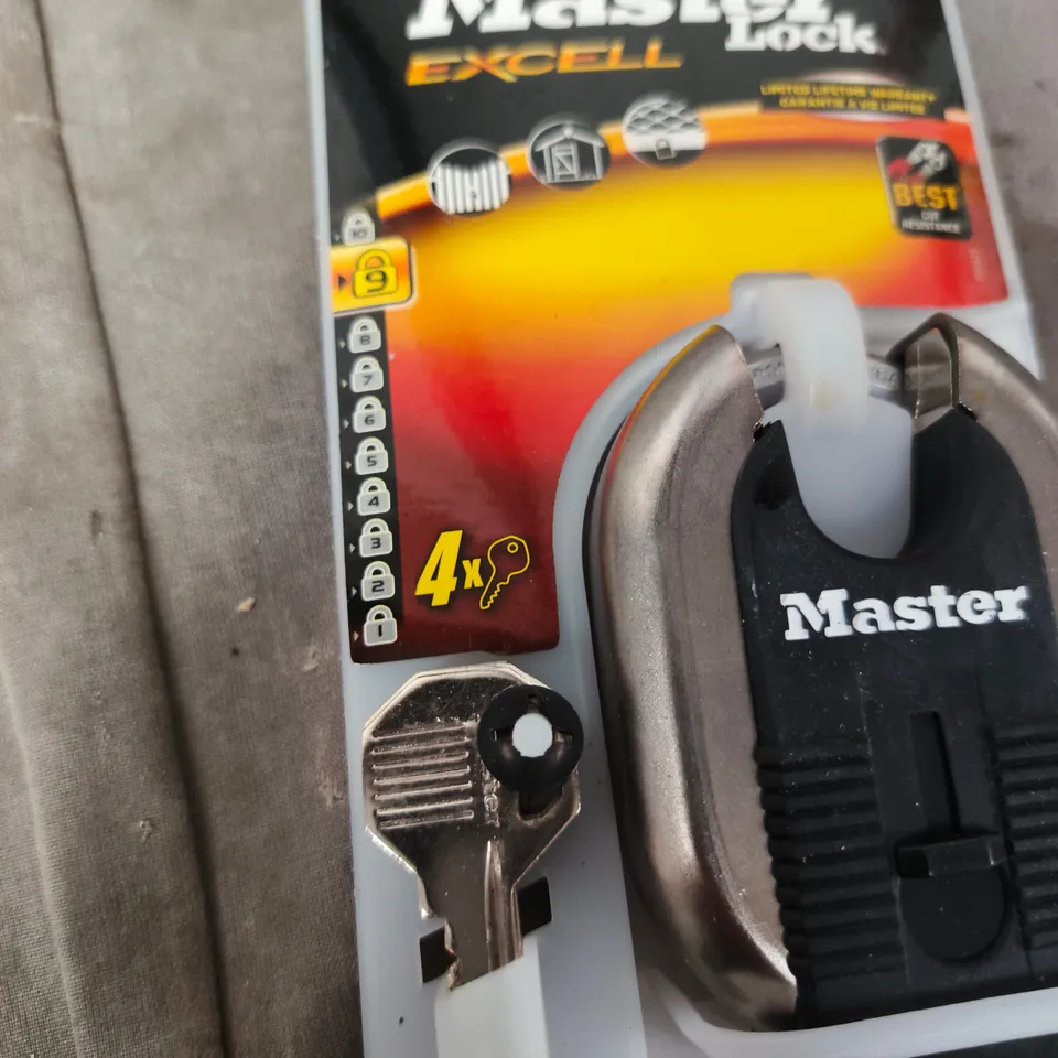 MASTER LOCK EXCEL PADLOCK – KEYED, BRUSHED METAL BODY