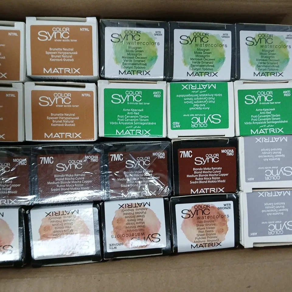 BOX OF APPROXIMATELY 20 ASSORTED MATRIX SO COLOUR SYNC PRODUCTS