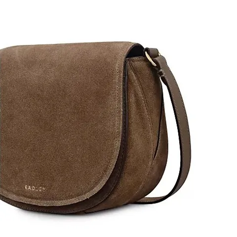 RADLEY LIVERPOOL GARDENS MEDIUM FLAP-OVER CROSS-BODY BAG COFFEE