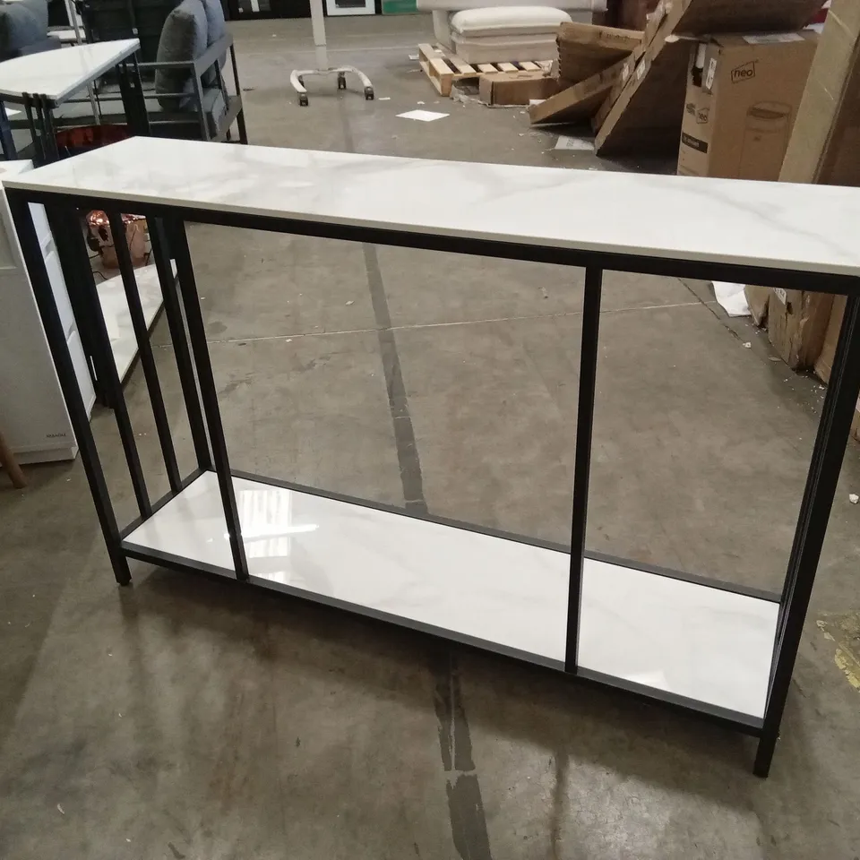 DESIGNER MARBLE TOP CONSOLE TABLE