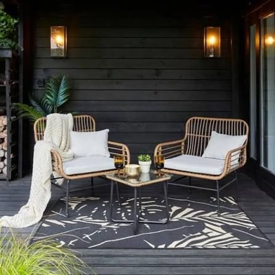 BOXED RATTAN ROPE BISTRO SET (1 BOX)