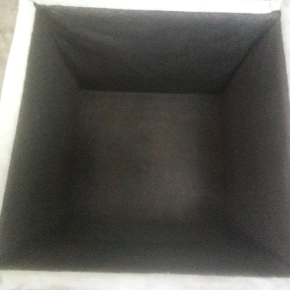 DESIGNER G PLAN MADE STORAGE FOOTSTOOL - GREY FABRIC 
