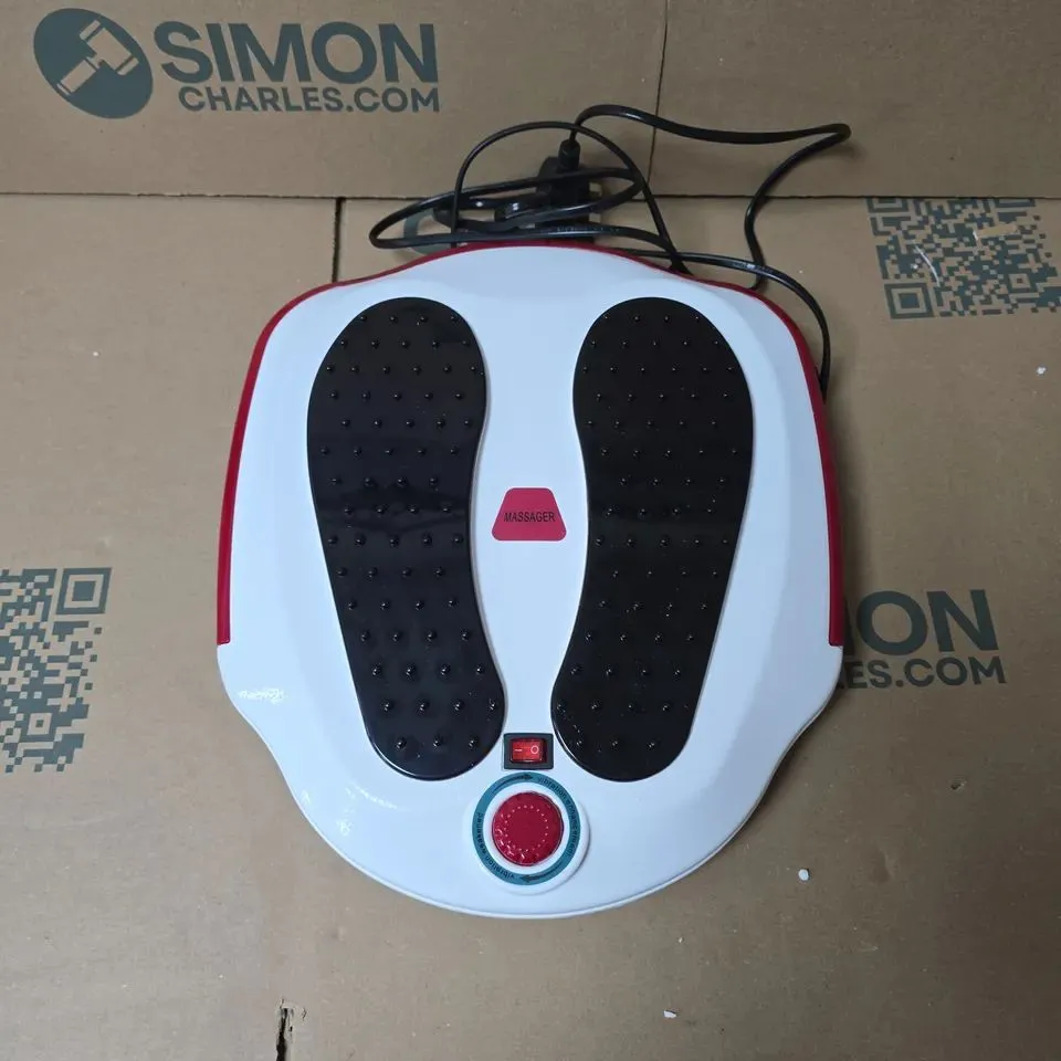 LC-803 WARM FOOT MASSAGER – WHITE WITH BLACK MASSAGE PADS (BOXED) - COLLECTION ONLY