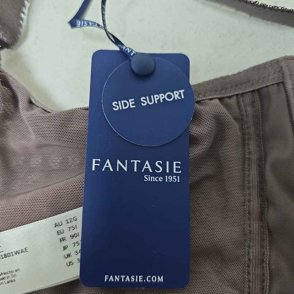 FANTASIE SIDE SUPPORT BRA – UK 34G – BROWN